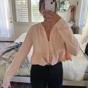 Free people cropped sweatshirt top